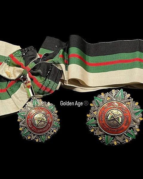 Jordanian Order of Al-Nahda Medals Set , First Class – First Issue (1917–1952)