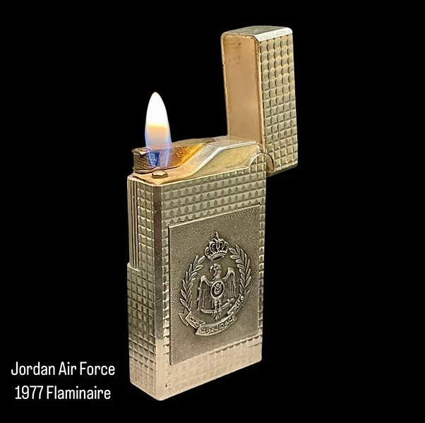 Genuine Preowned Flaminaire Lighter Jordan Air Force 1977 Silver Solid Plated - Image 4