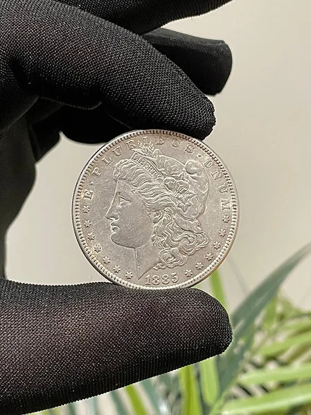 Genuine 1885 USA Fine Silver Morgan Dollar - In Excellent Condition