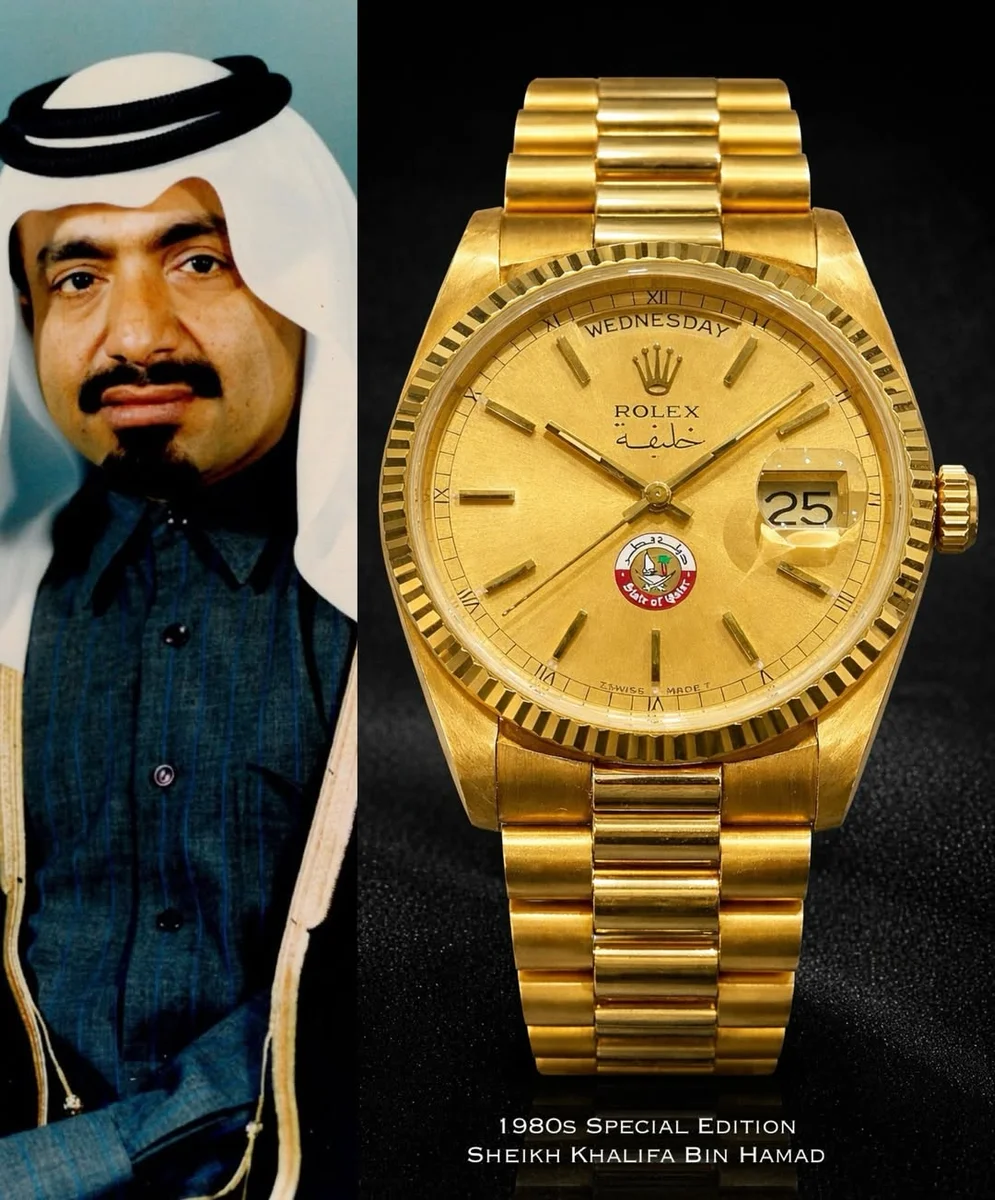 Rare1980 Rolex Day Date Sheikh Khalifa Bin Hamad Al Thani Qatar