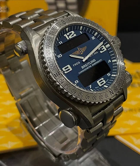 Rare Breitling Emergency 2007 Blue Dark Titanum Complete Set - Image 2