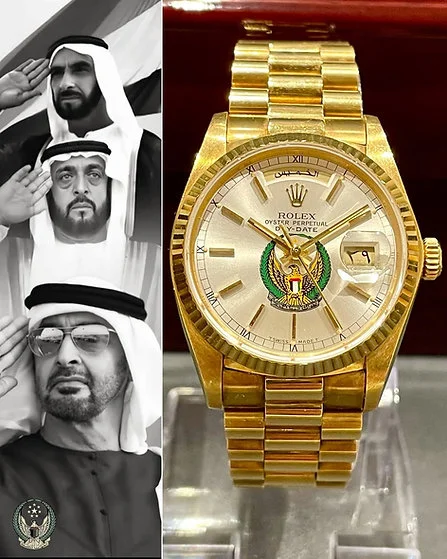 RARE Sovereign Rolex Arabic UAE Military Edition, Day Date Gold