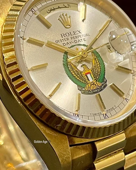 RARE Sovereign Rolex Arabic UAE Military Edition, Day Date Gold - Image 3