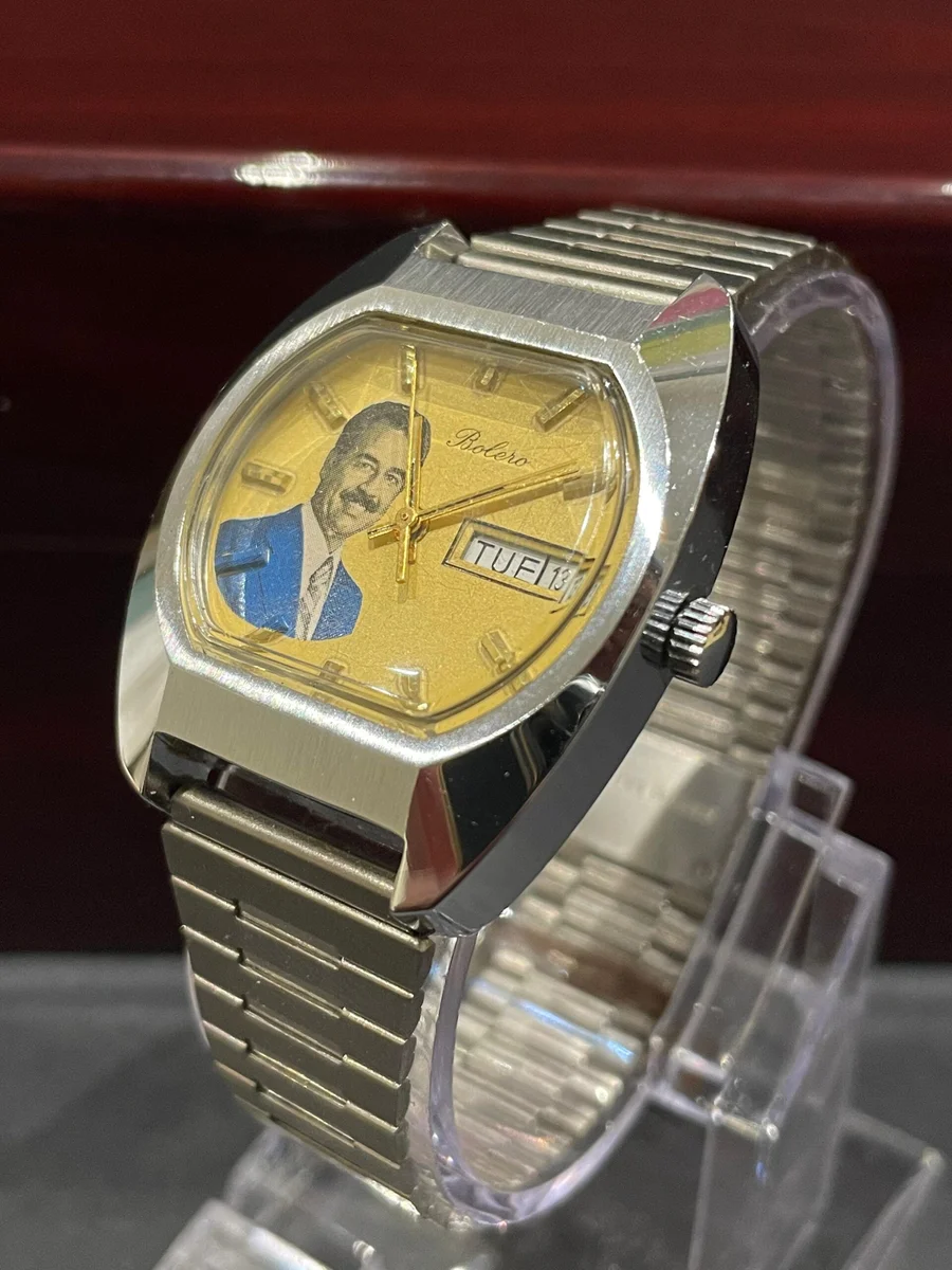 1980 Bolero President Saddam Hussain Day Date RARE - Image 2