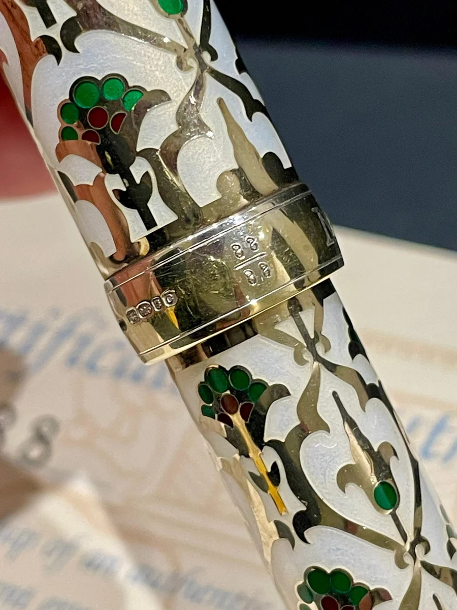 Michel Perchin Imperial White Enamel Limited Edition Fountain Pen – No. 88/88 - Image 5