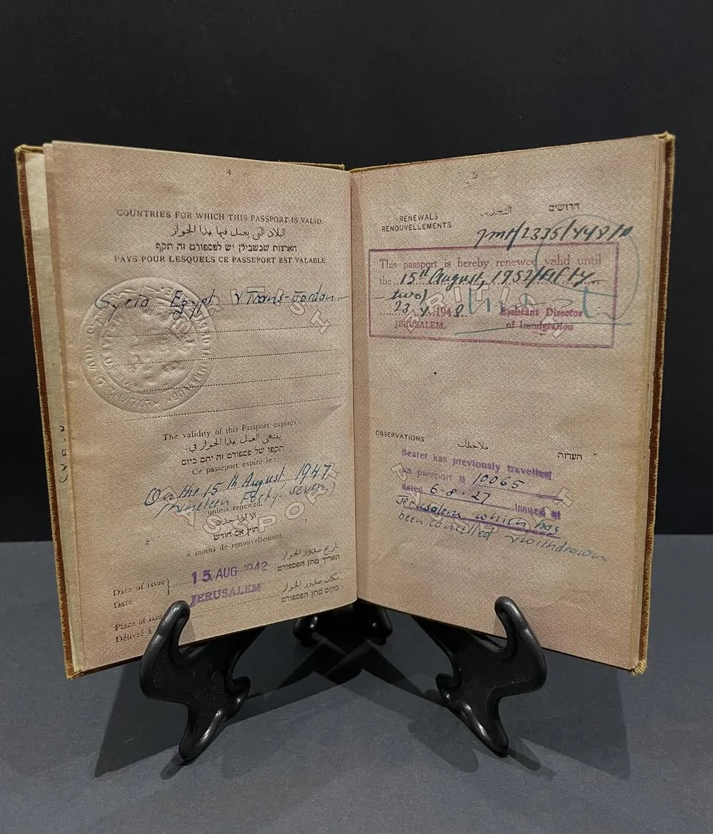 Historical Rarity – 1942 Document Palestine Passport Complete Book - Image 14
