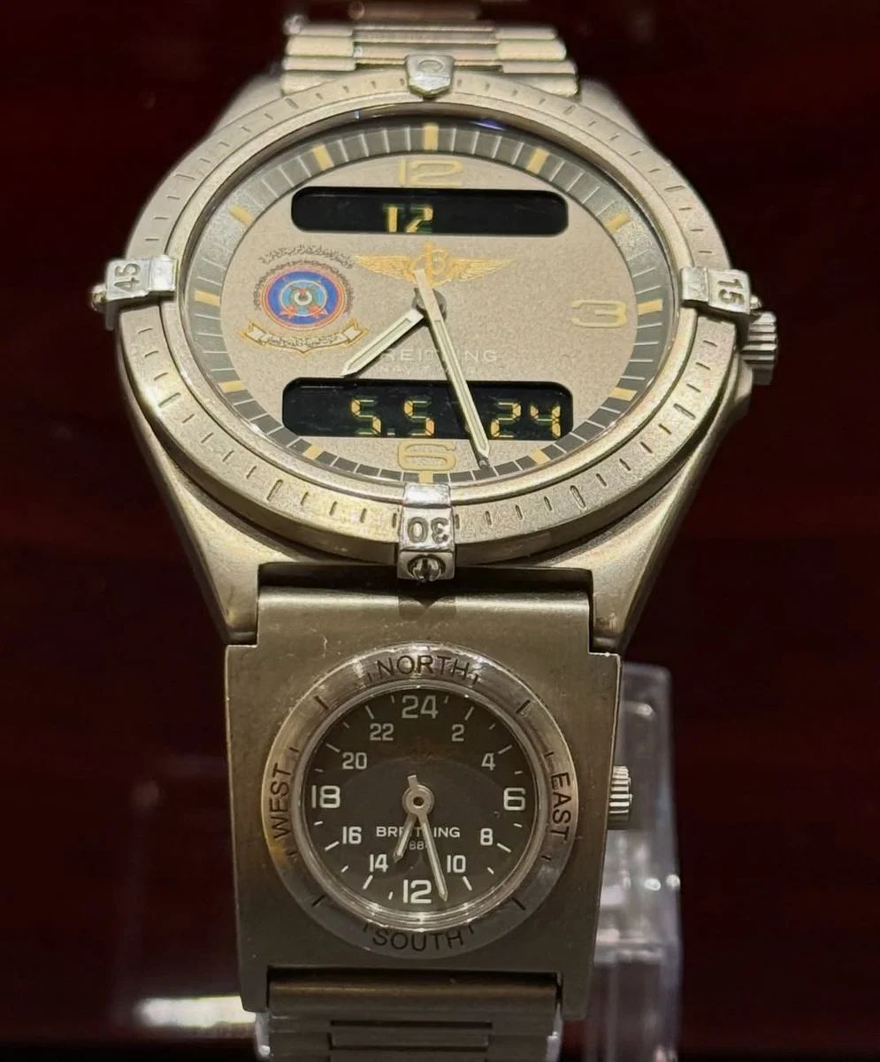 1995 Rare Breitling Military Emirati UTC Masterpiece Titanium - Image 3
