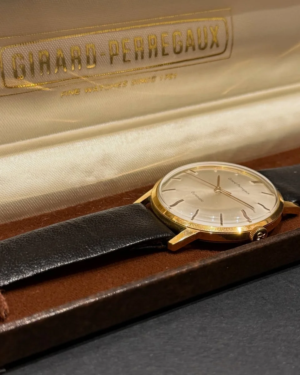 Rare Nobles Watch 1979 Girard-Perregaux Gold Steel Lock Zero - Image 4