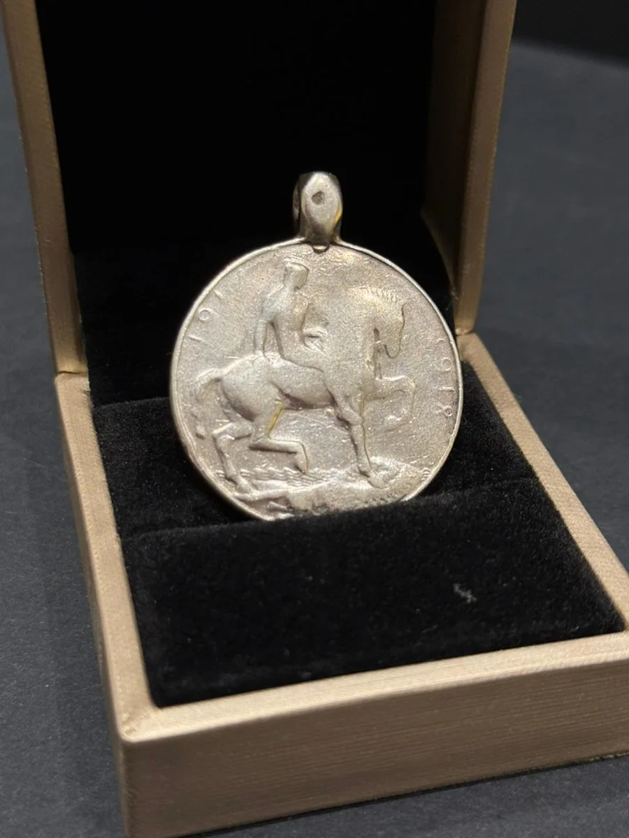 Rare 1918 King George Medal Fine Silver - Image 2
