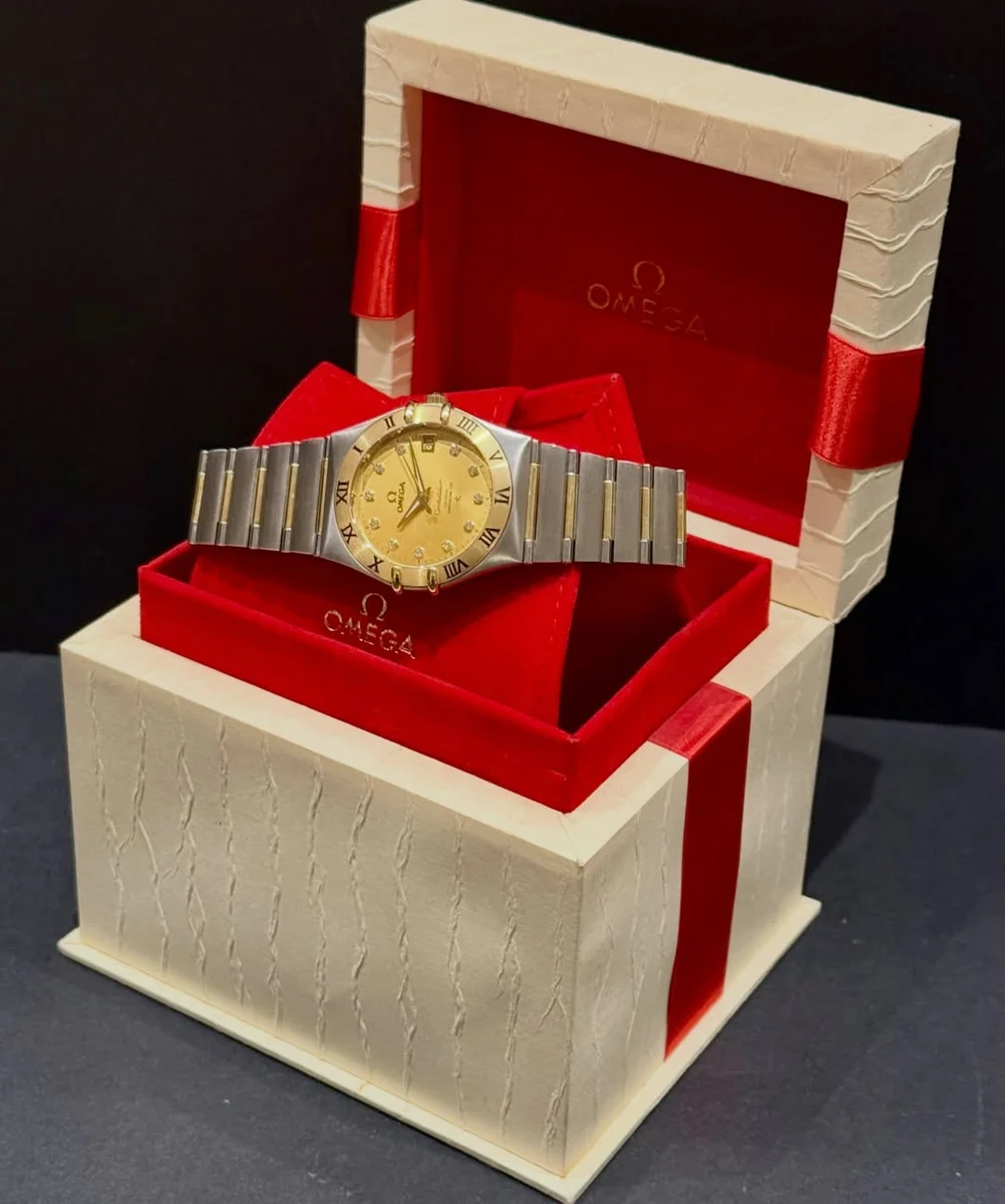 Omega Co-Axial Constellation Gold Steel Diamonds Large Case - Image 2